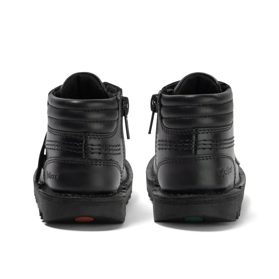 Infant Boys Kick Hi Padded Leather Black