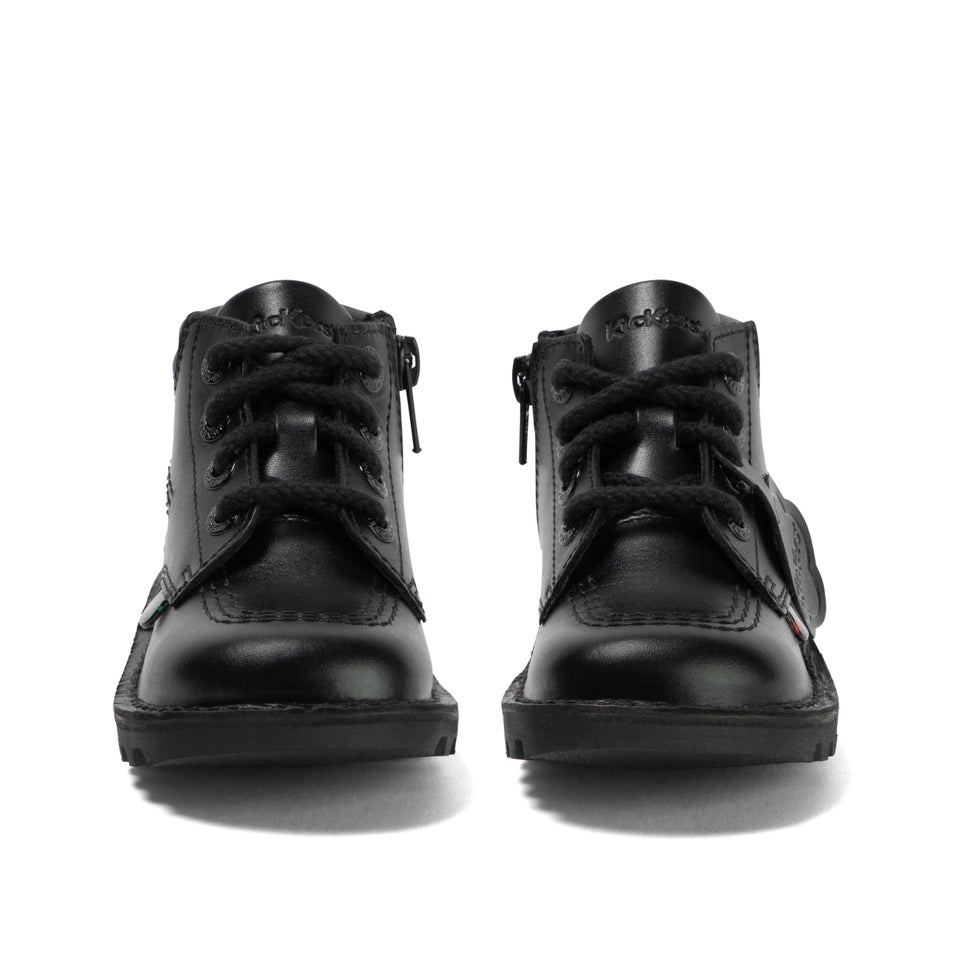 Infant Boys Kick Hi Padded Leather Black