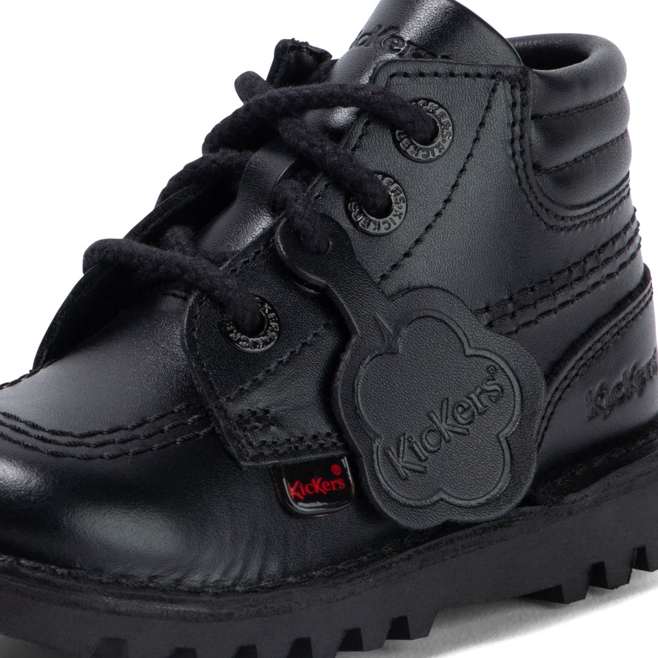 Infant Boys Kick Hi Padded Leather Black