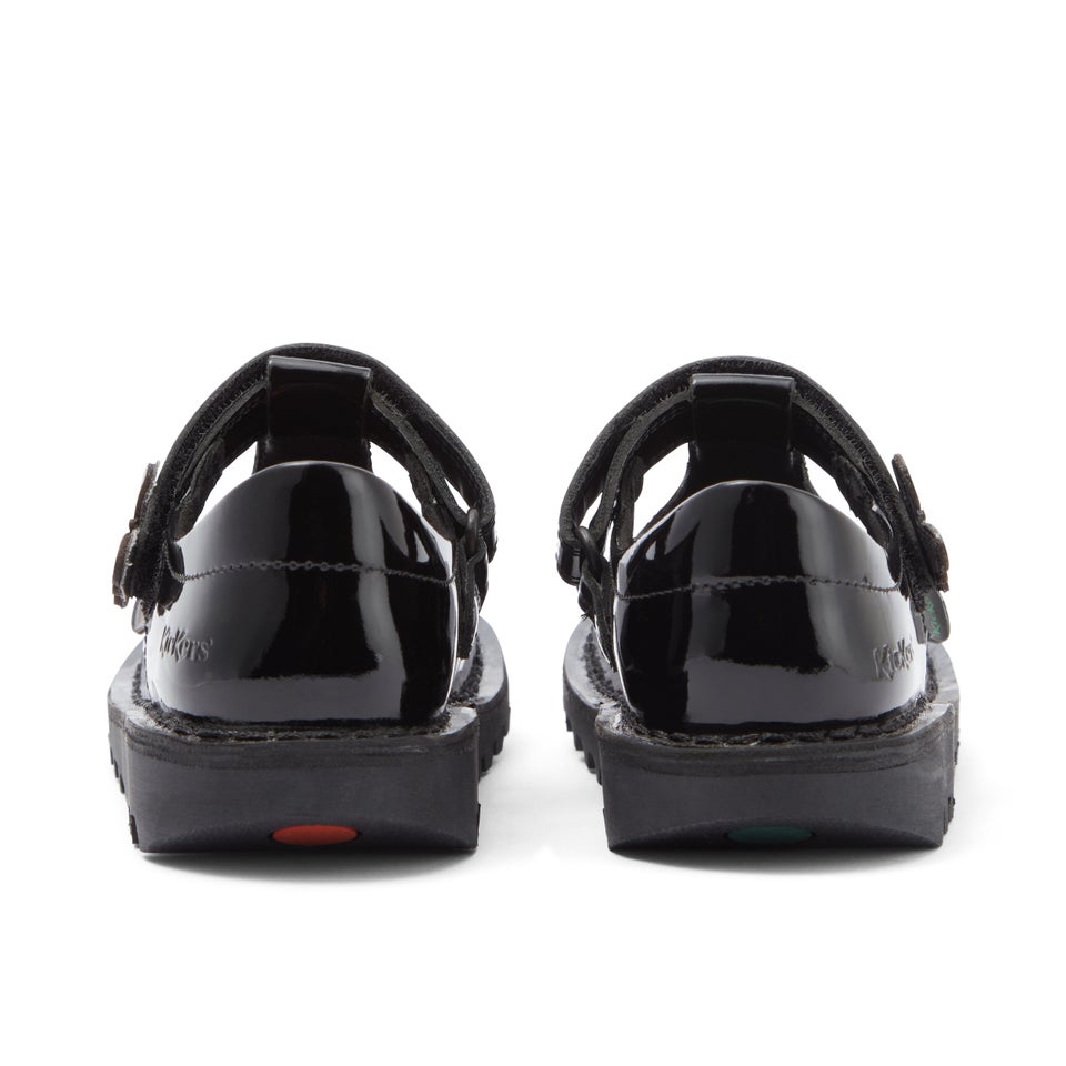 Infant Girls Kick T Bar Bloom Patent Leather Black