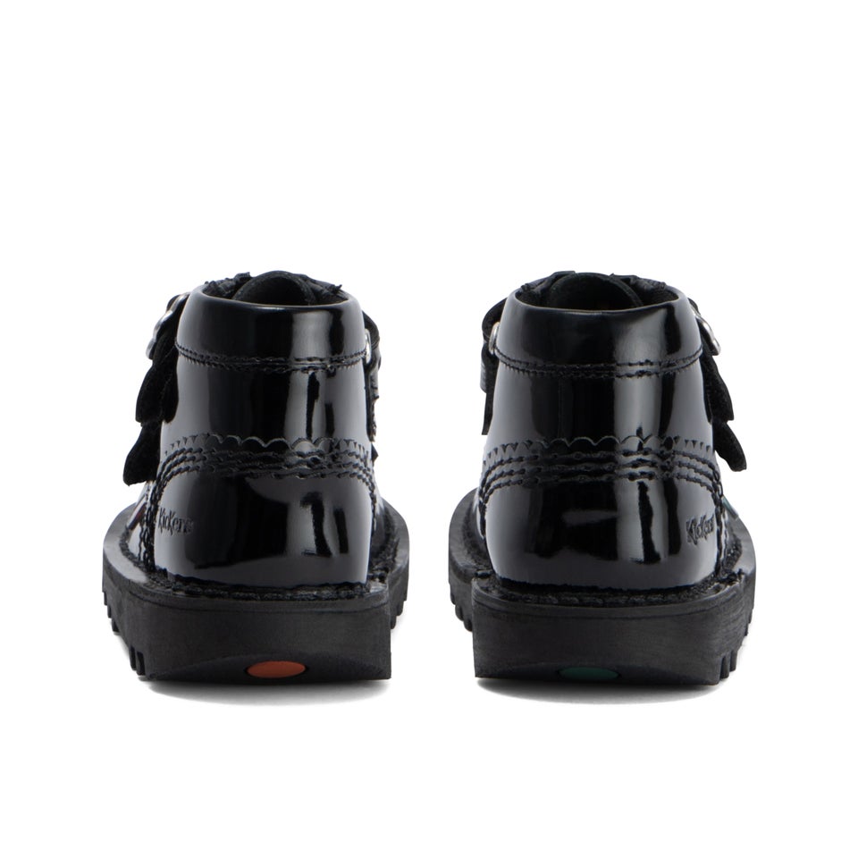 Infant Girls Kick Hi Bloom Patent Leather Black