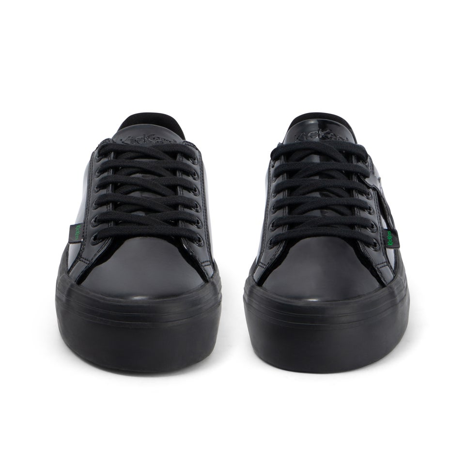 Adult Womens Tovni stack Leather Alternative Patent Leather Black