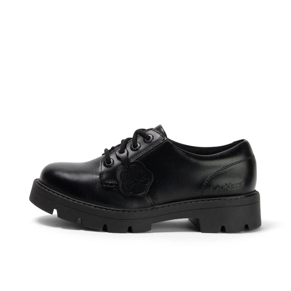 Adult Womens Kori Lace High shine Leather Black