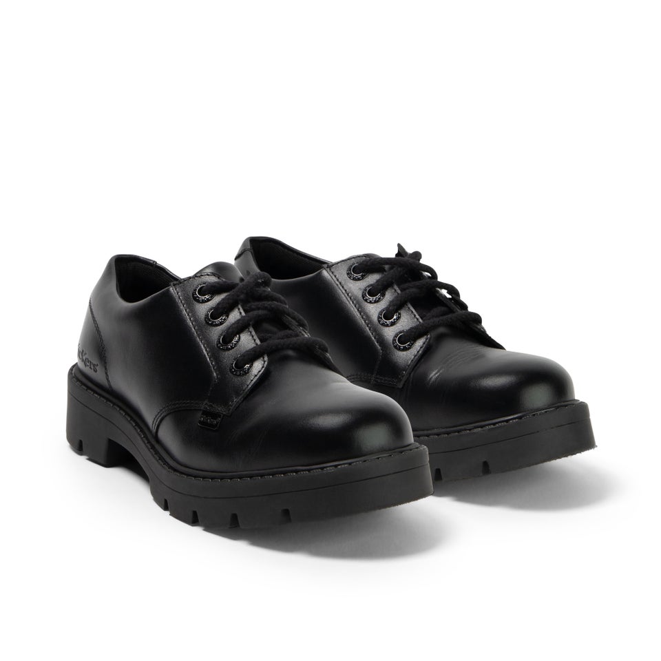 Adult Womens Kori Lace High shine Leather Black