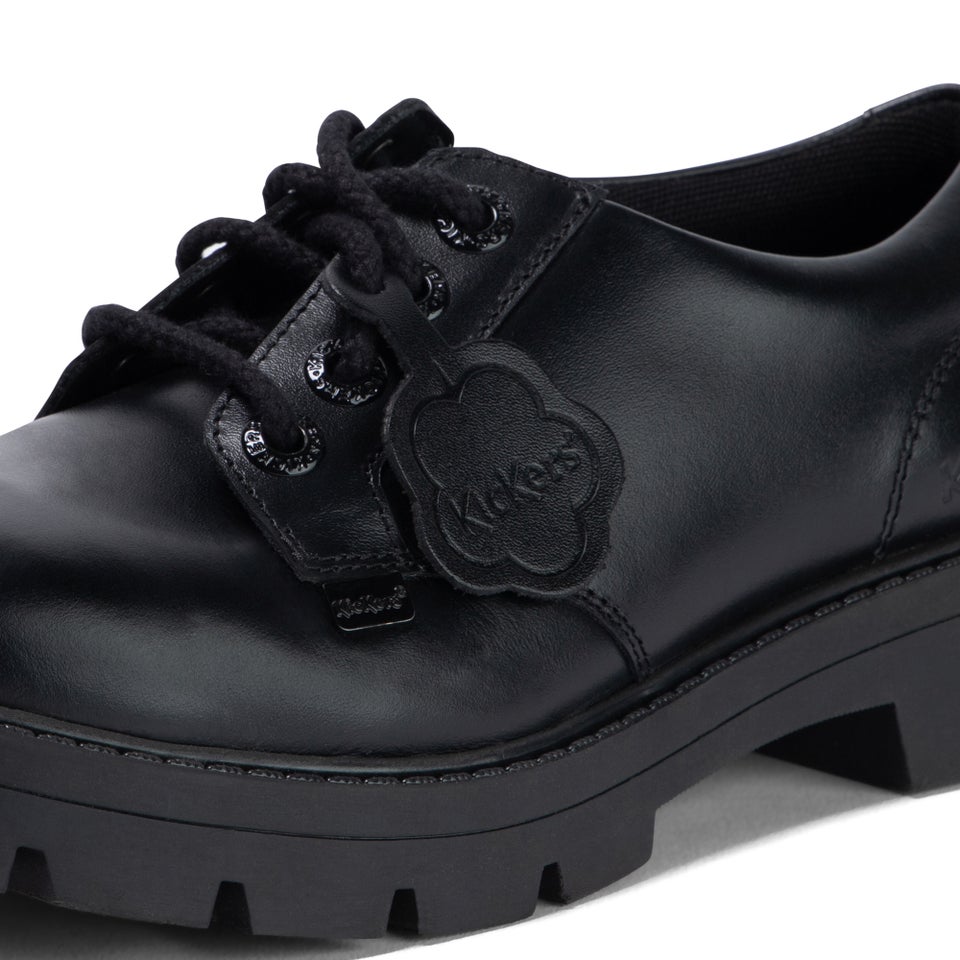 Adult Womens Kori Lace High shine Leather Black