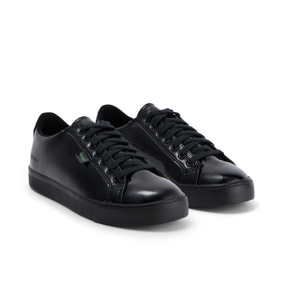 Adult Womens Tovni Lacer Leather Alternative Patent Leather Black