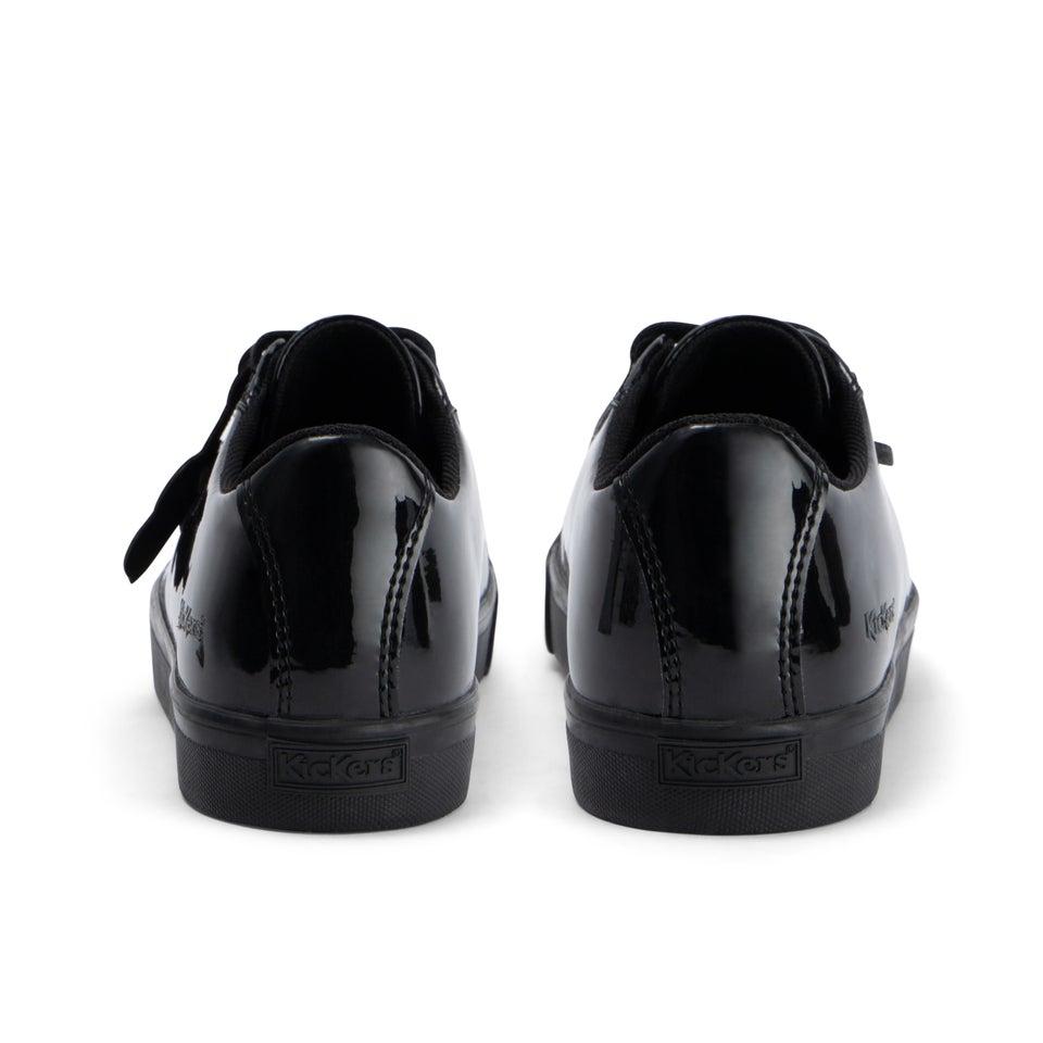 Adult Womens Tovni Lacer Leather Alternative Patent Leather Black