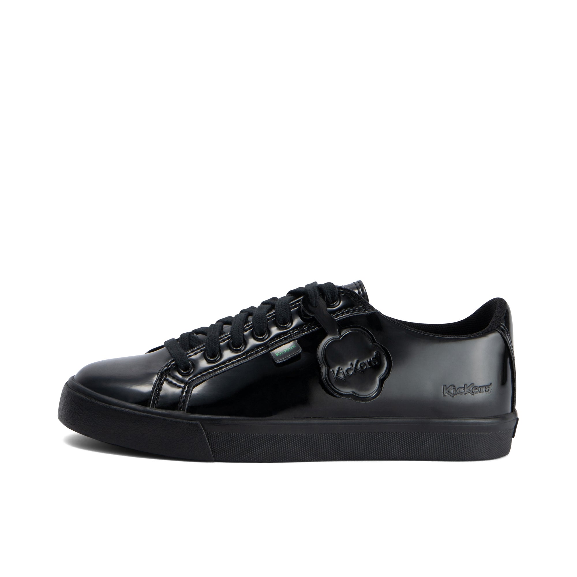 Adult Womens Tovni Lacer Leather Alternative Patent Leather Black