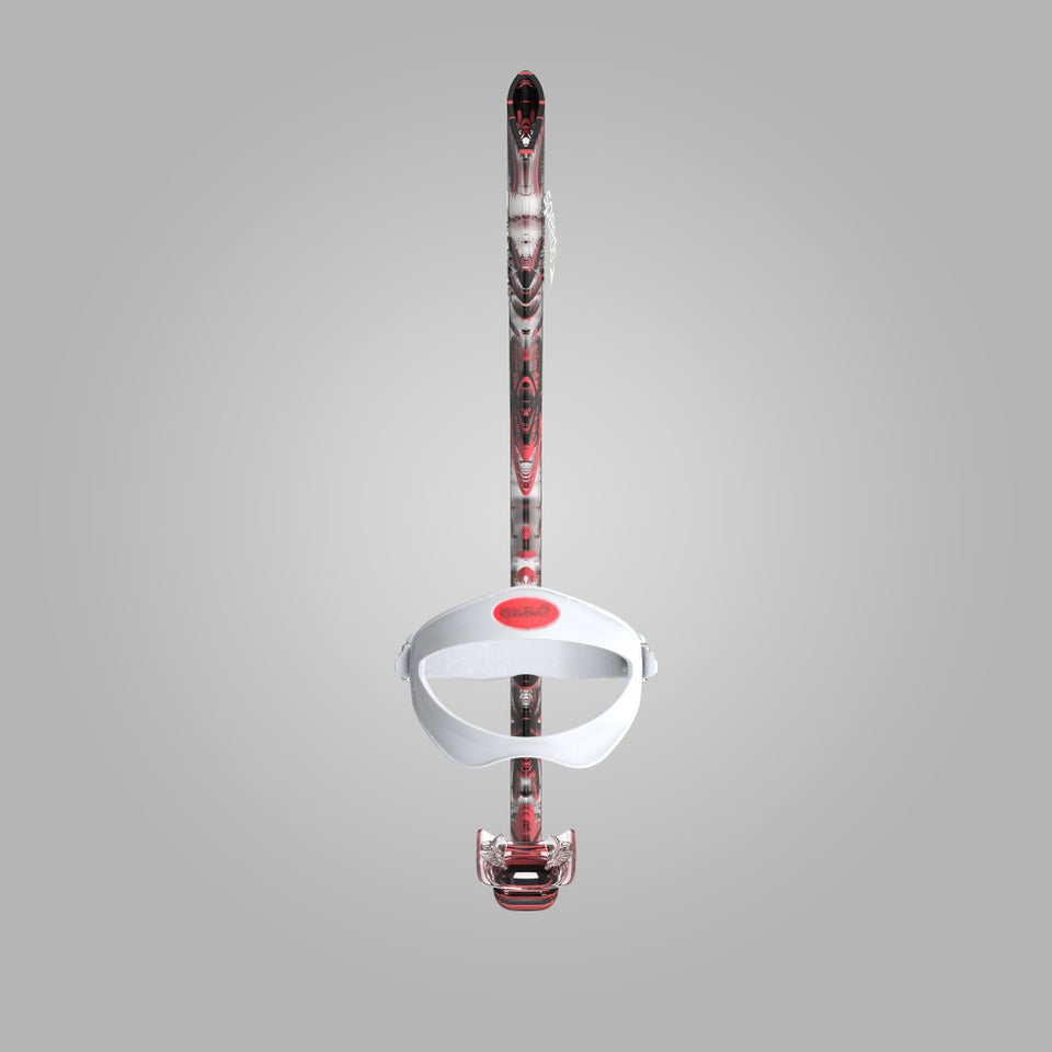 Adult Printed Bullet Head Snorkel Red/White