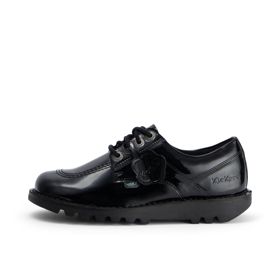 Adult Womens Kick Lo Leather Alternative Patent Leather Black