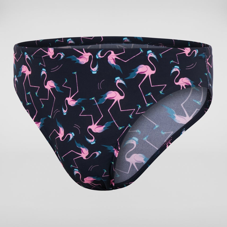 Flamingo Flare 5 cm Allover Badehose Blau/Pink für Herren