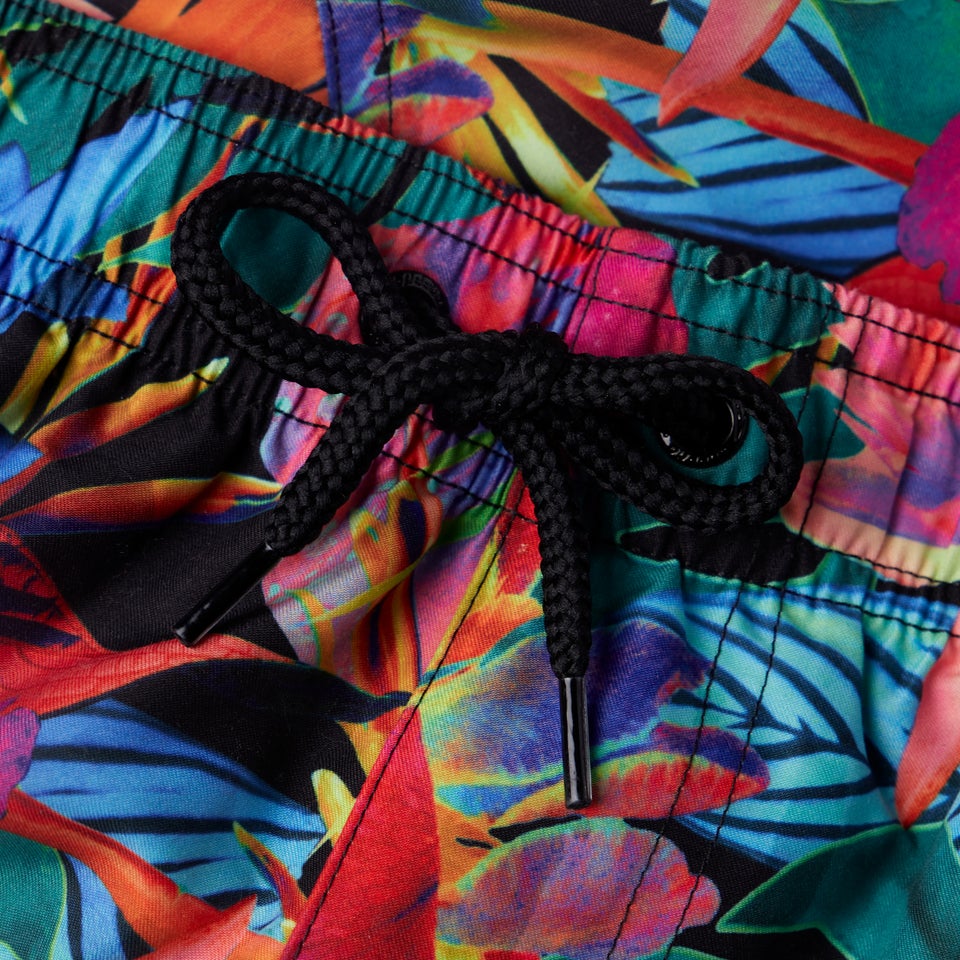 Bedruckte Digital Leisure 14" Badeshorts Pink/Blau für Herren