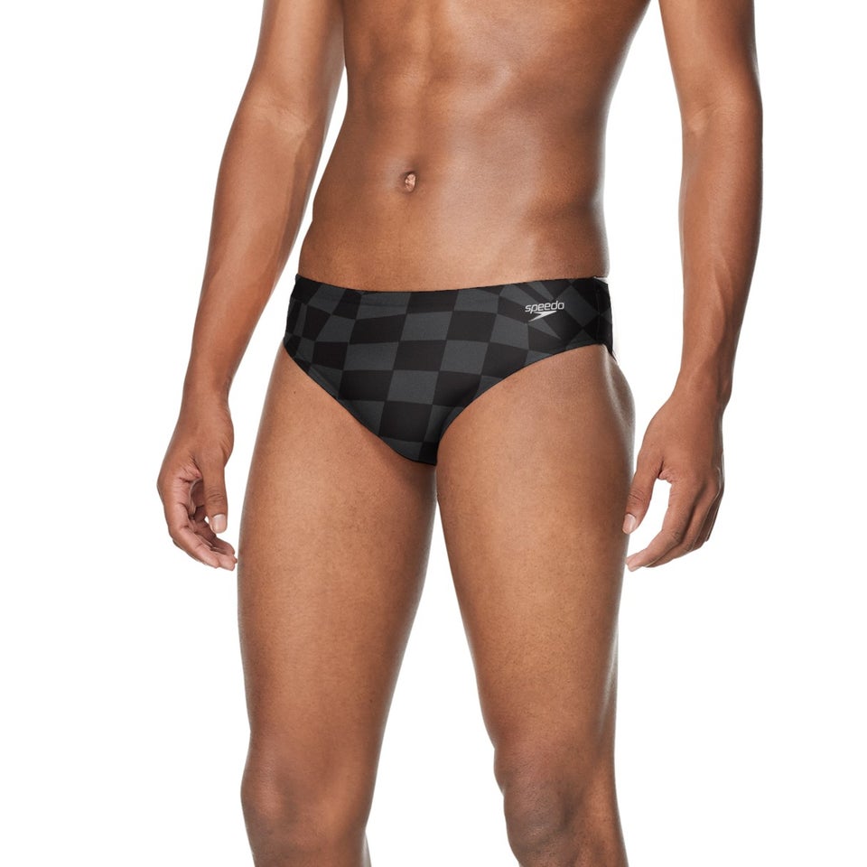 Men's Printed One Brief Black