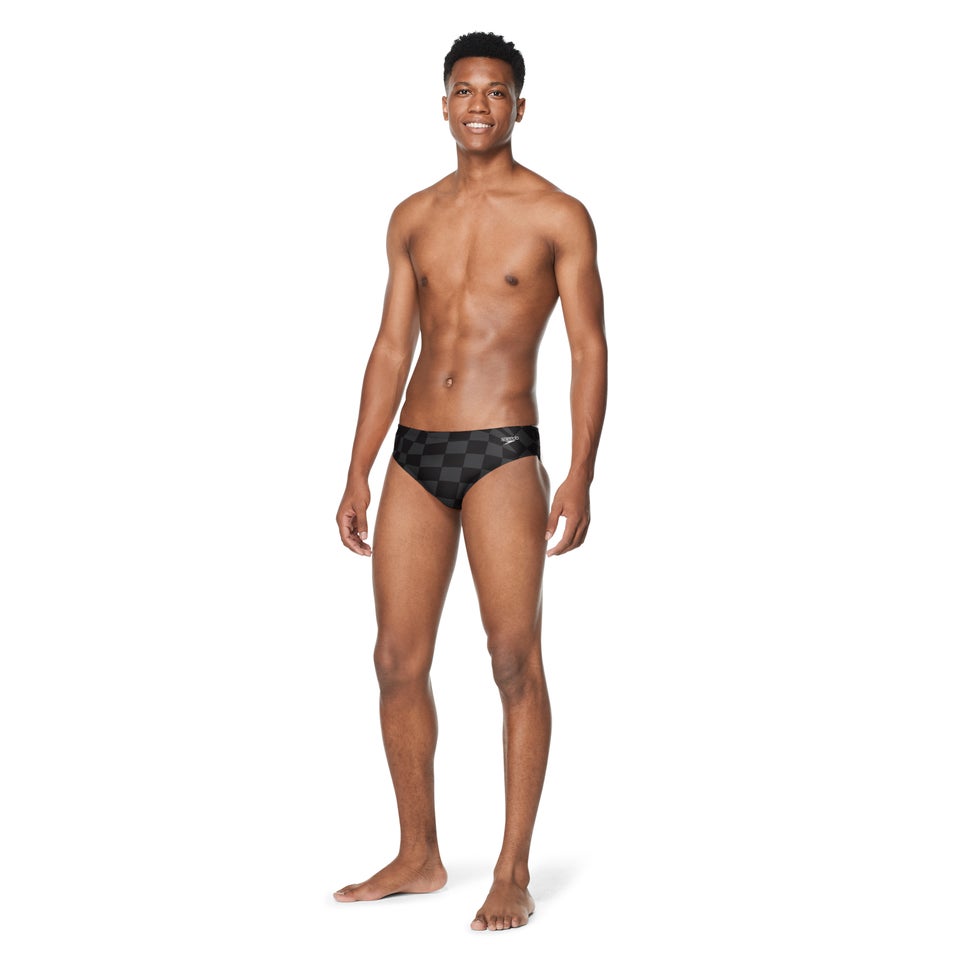 Men's Printed One Brief Black