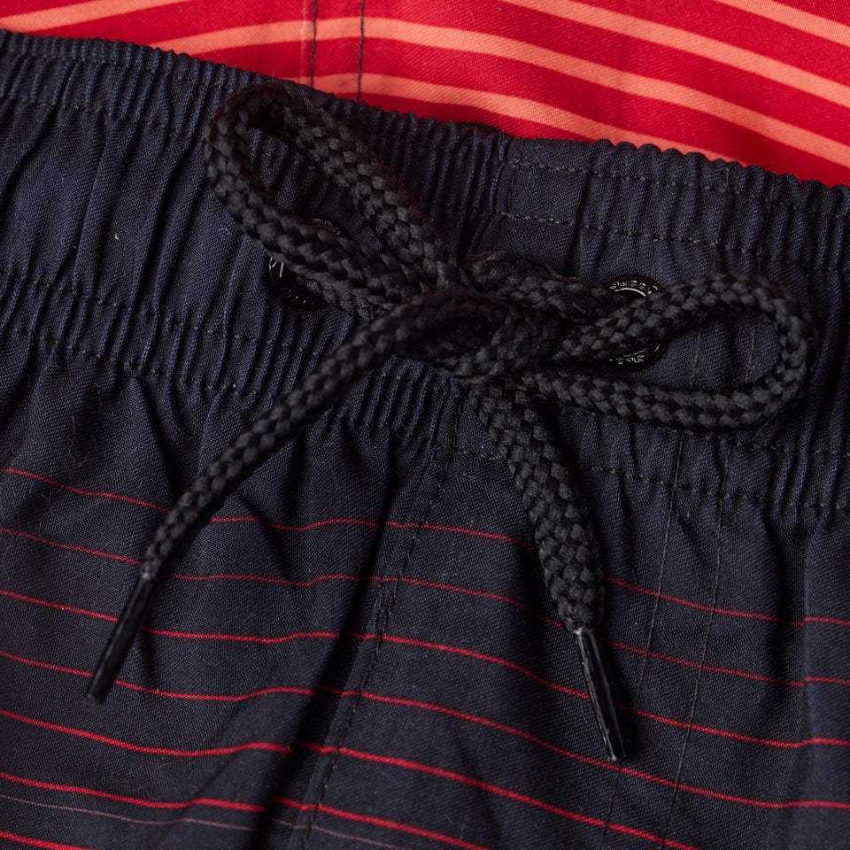 Placement Leisure 40 cm Badeshorts Schwarz/Rot für Herren