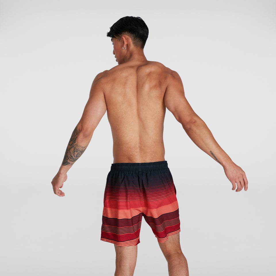 Placement Leisure 40 cm Badeshorts Schwarz/Rot für Herren