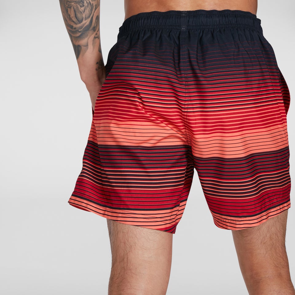 Placement Leisure 40 cm Badeshorts Schwarz/Rot für Herren