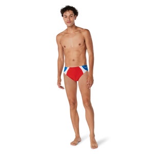 Men's Dual Colorblock One Brief Red
