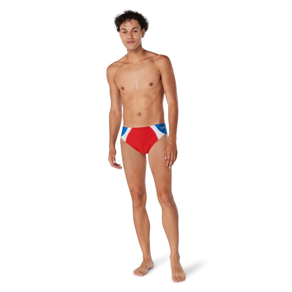 Men's Dual Colorblock One Brief Red