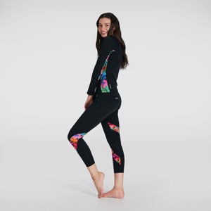 Women's Printed Leggings Black/Pink