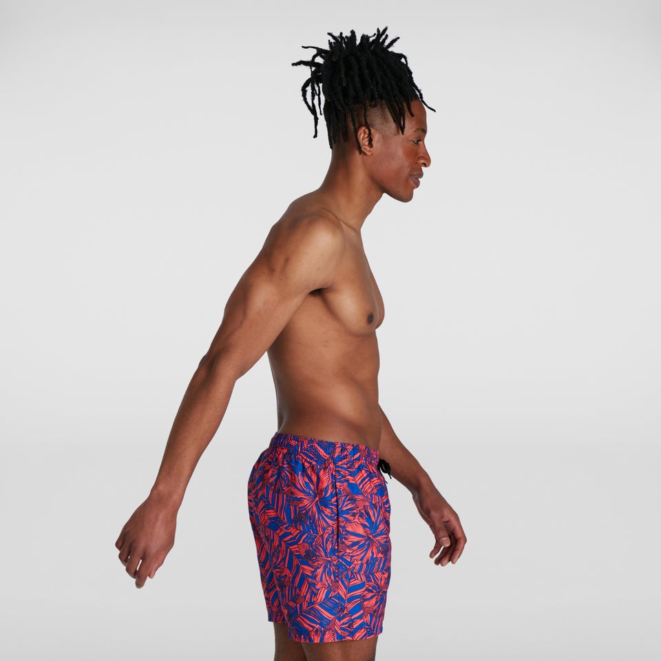 Short de bain Homme Printed Leisure 40 cm bleu/rouge