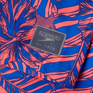 Short de bain Homme Printed Leisure 40 cm bleu/rouge