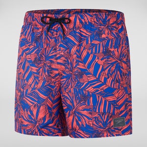 Short de bain Homme Printed Leisure 40 cm bleu/rouge