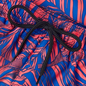 Short de bain Homme Printed Leisure 40 cm bleu/rouge