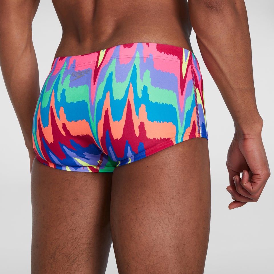 Slip de bain Homme Rainbow Wave Training 17 cm rouge/rose