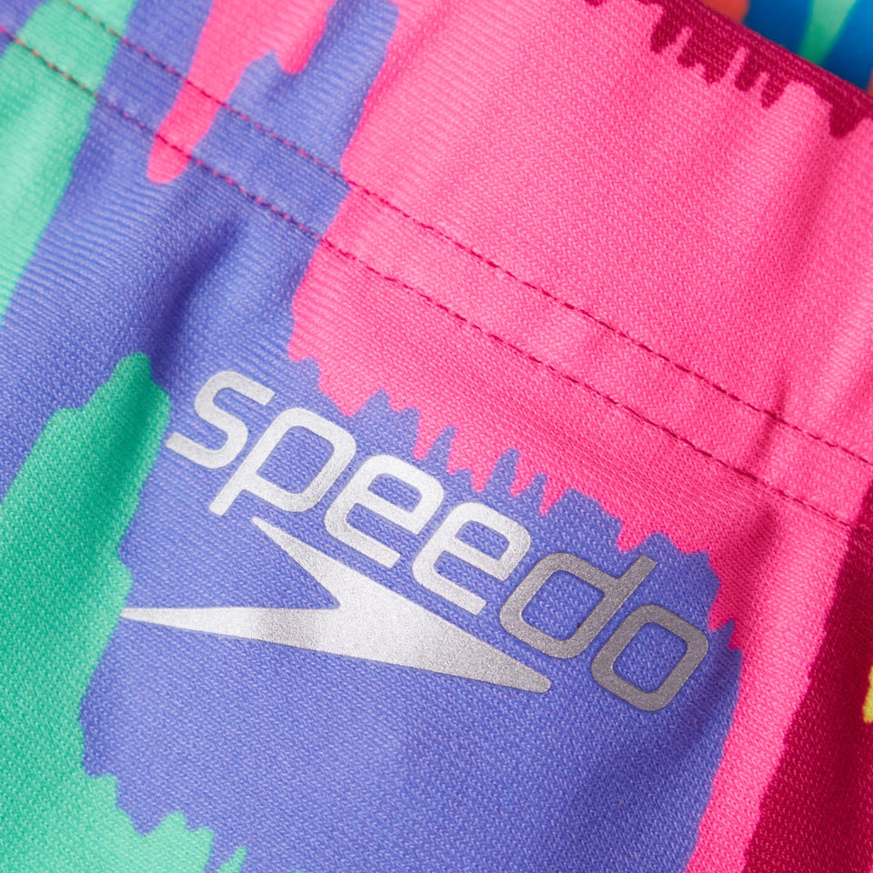 Slip de bain Homme Rainbow Wave Training 17 cm rouge/rose