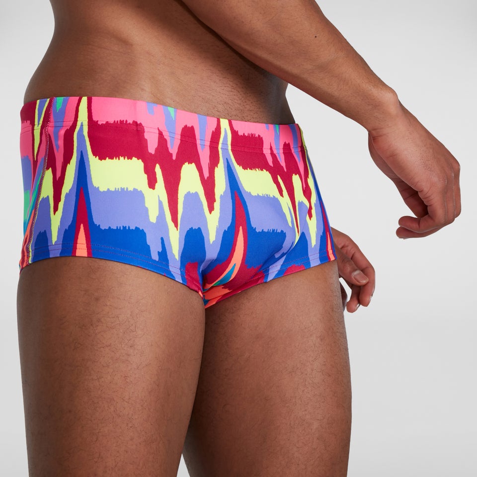 Slip de bain Homme Rainbow Wave Training 17 cm rouge/rose