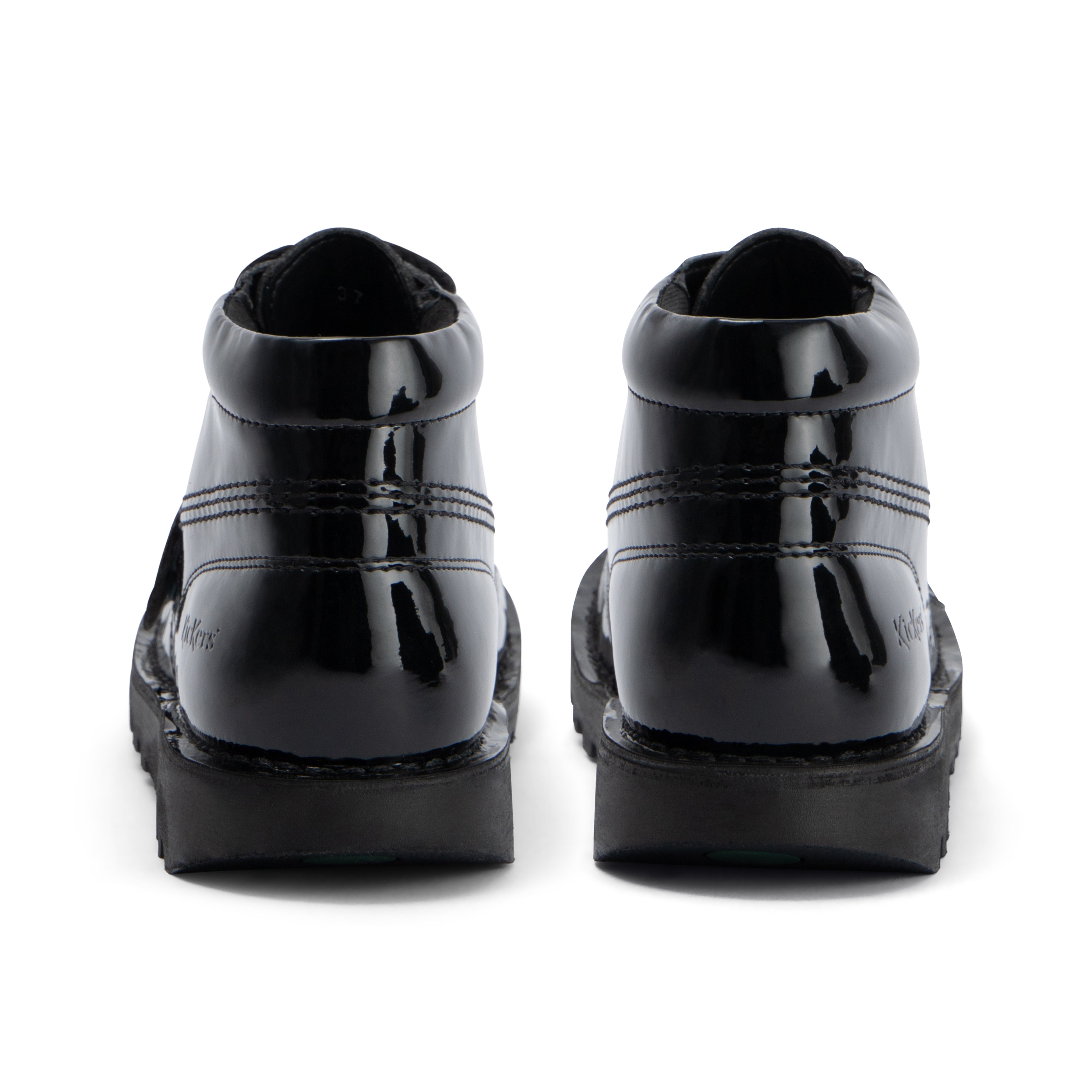 Youth Womens Kick Hi Leather Alternative Patent Leather Black