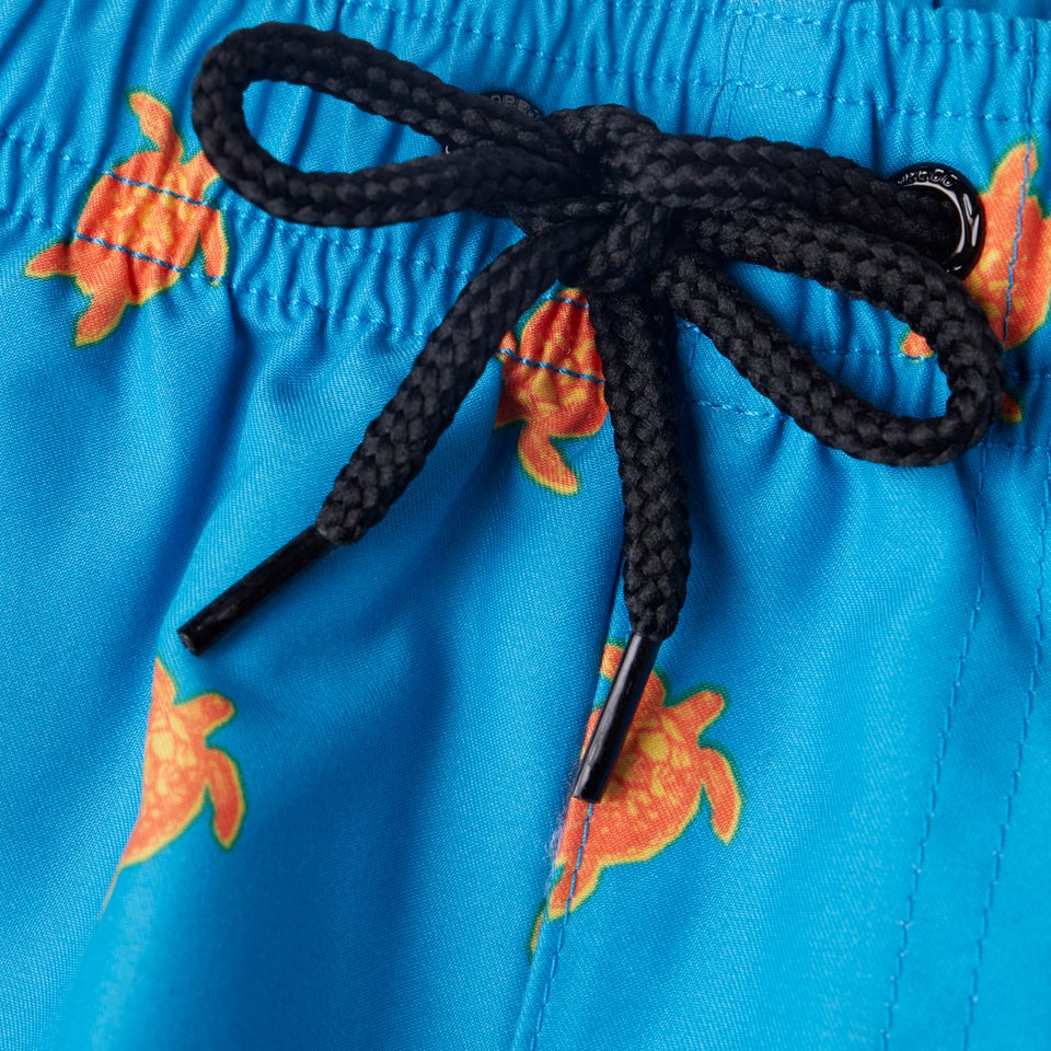 Short de bain Homme Printed Leisure 35 cm bleu/jaune