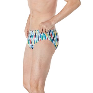 Men's Printed One Brief White