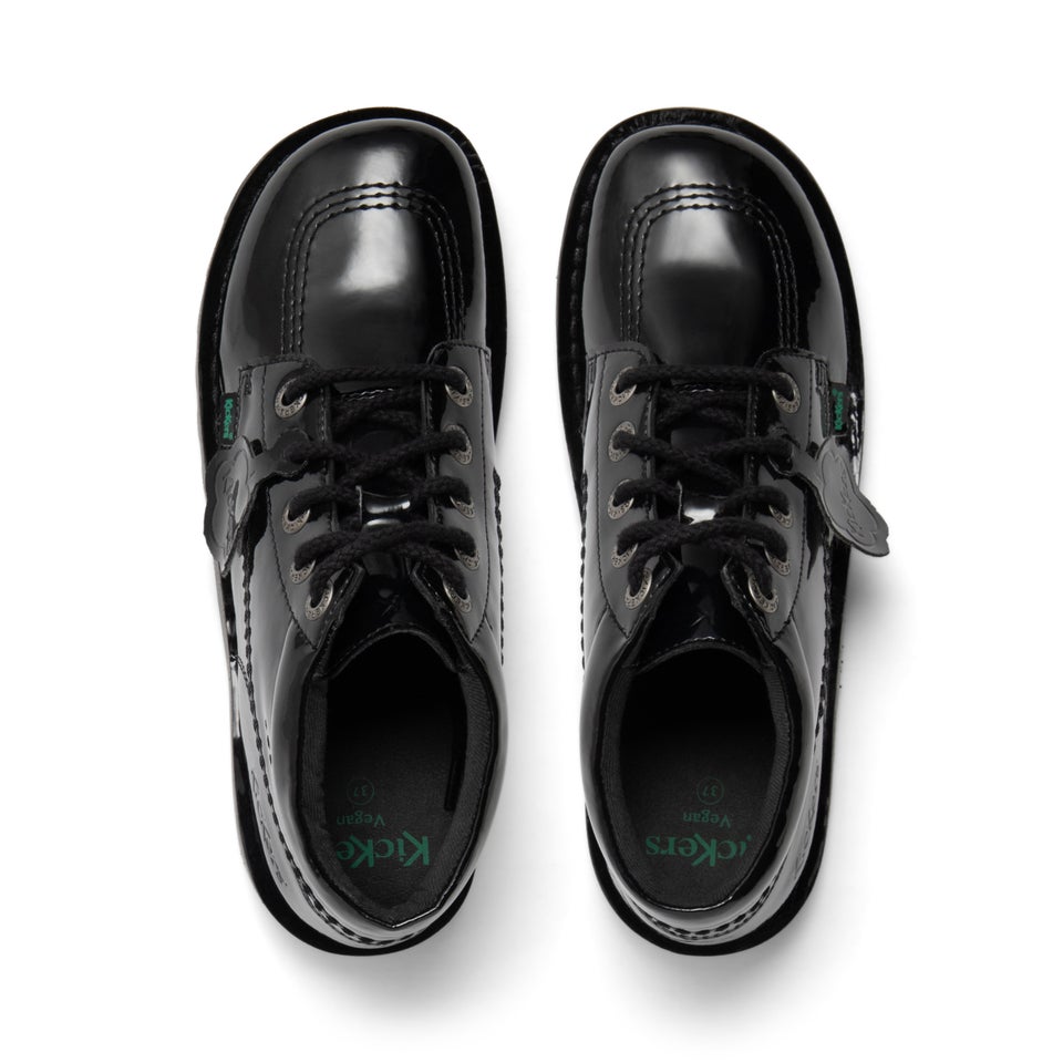 Adult Womens Kick Hi Leather Alternative Patent Leather Black