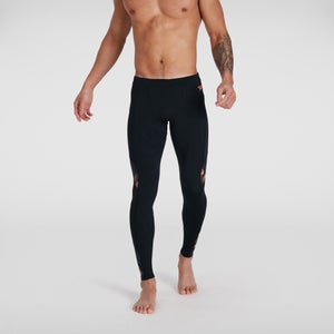 Bedruckte Leggings Schwarz/Orange für Herren