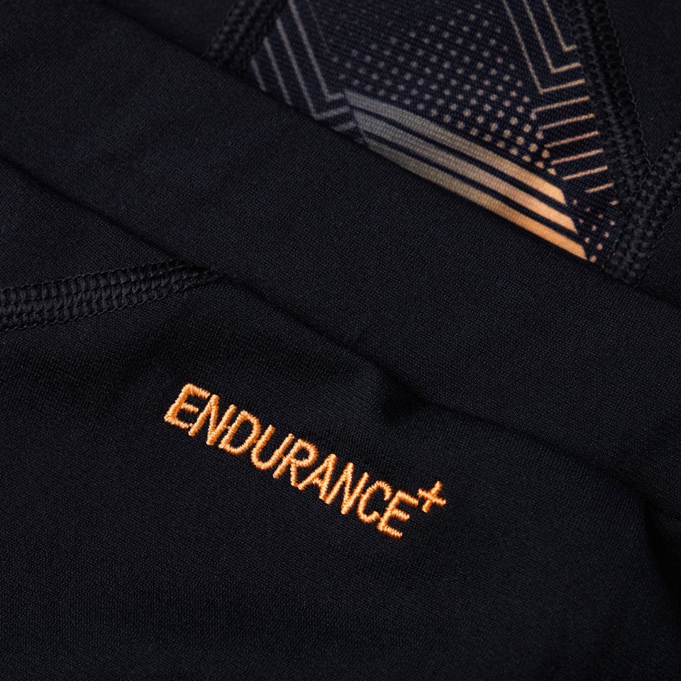 Haut Homme Rash Printed à manches longues noir/orange