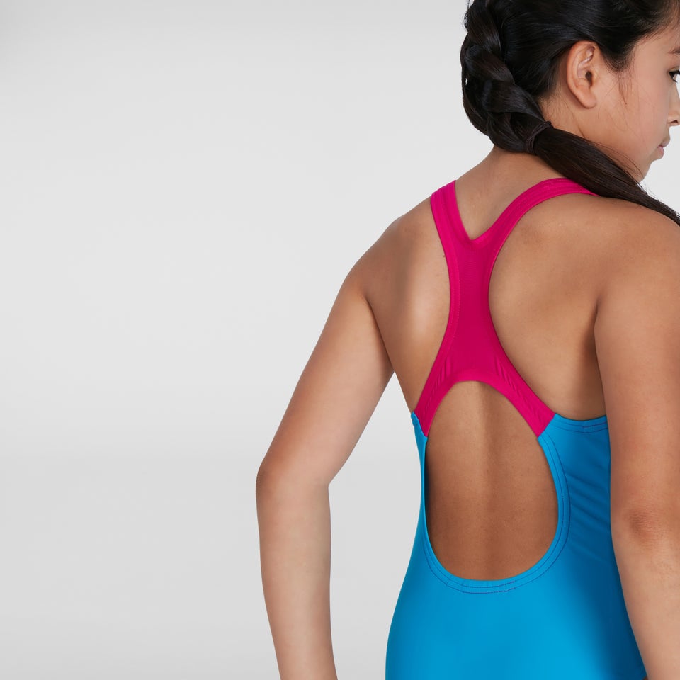 Maillot de bain Fille Medley Logo Medalist bleu/rose