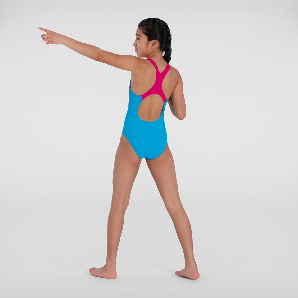 Maillot de bain Fille Medley Logo Medalist bleu/rose