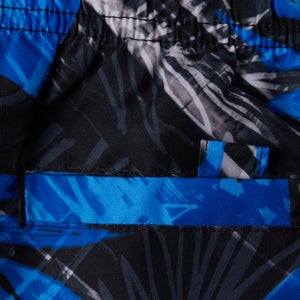 Boys' Printed 13" Swim Shorts Black/White