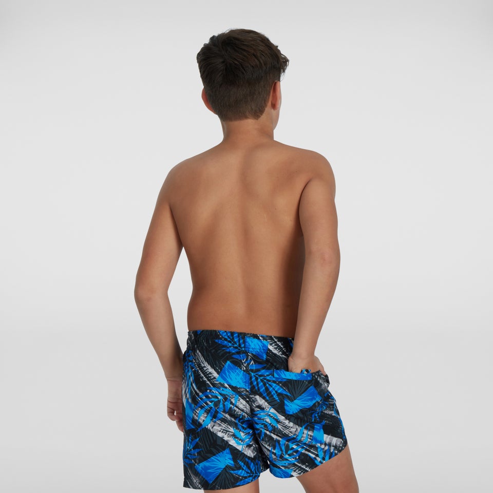 Short de bain Garçon Printed 33 cm noir/blanc