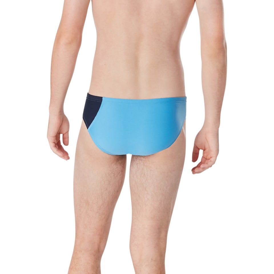 Men's Asymmetrical Colorblock One Brief Blue