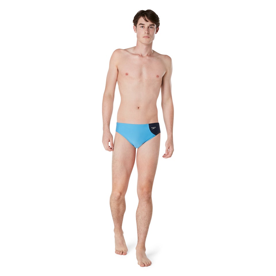 Men's Asymmetrical Colorblock One Brief Blue