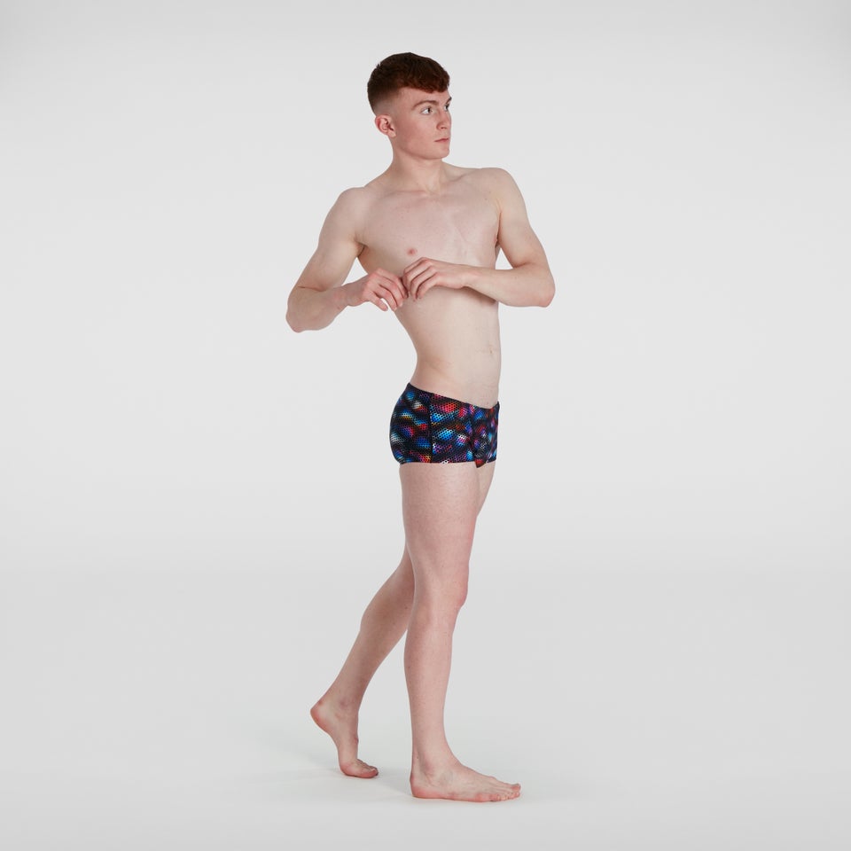 Kaleidoscope V 17 cm Trainings-Badehose Schwarz/Blau für Herren