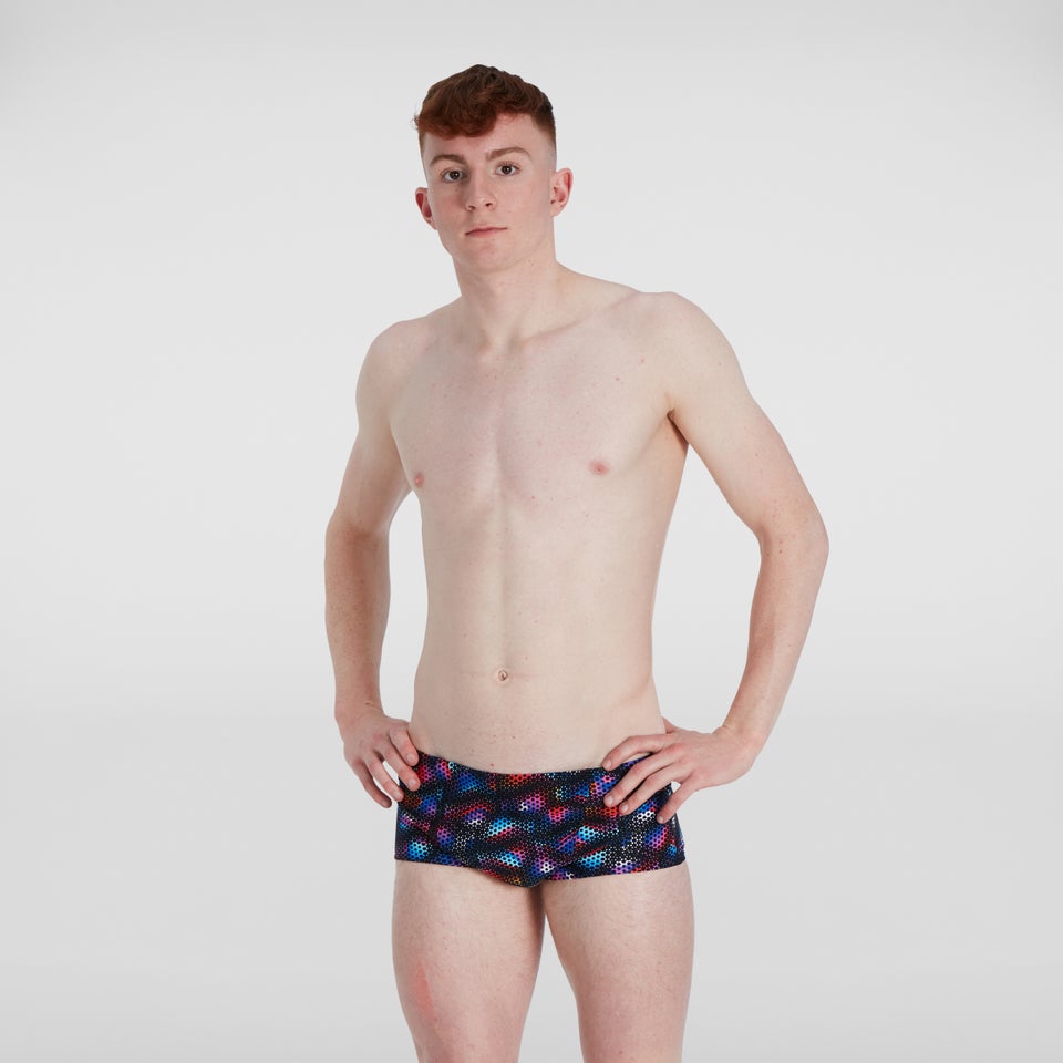 Kaleidoscope V 17 cm Trainings-Badehose Schwarz/Blau für Herren