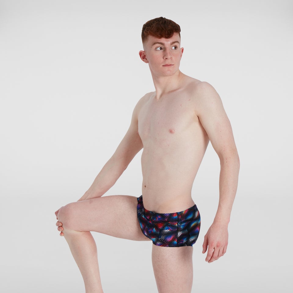 Kaleidoscope V 17 cm Trainings-Badehose Schwarz/Blau für Herren