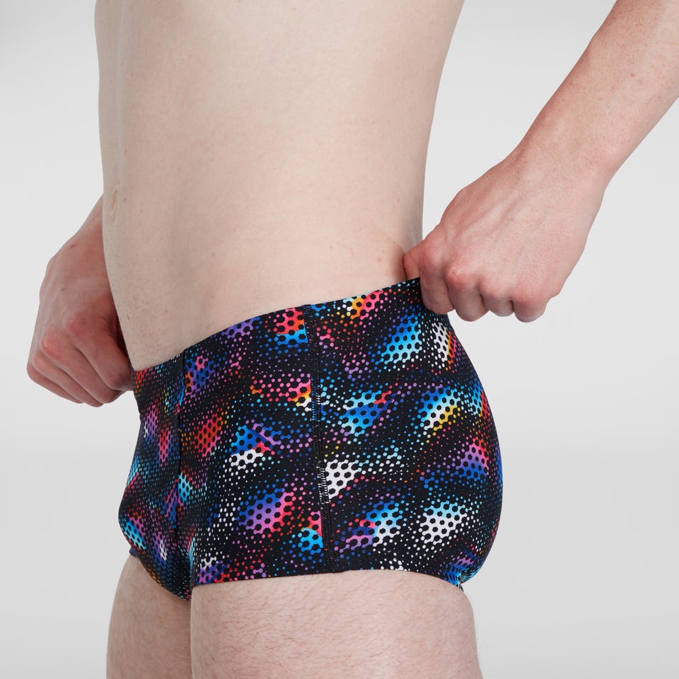Kaleidoscope V 17 cm Trainings-Badehose Schwarz/Blau für Herren