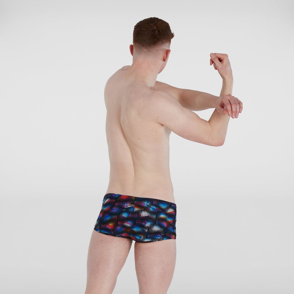 Kaleidoscope V 17 cm Trainings-Badehose Schwarz/Blau für Herren