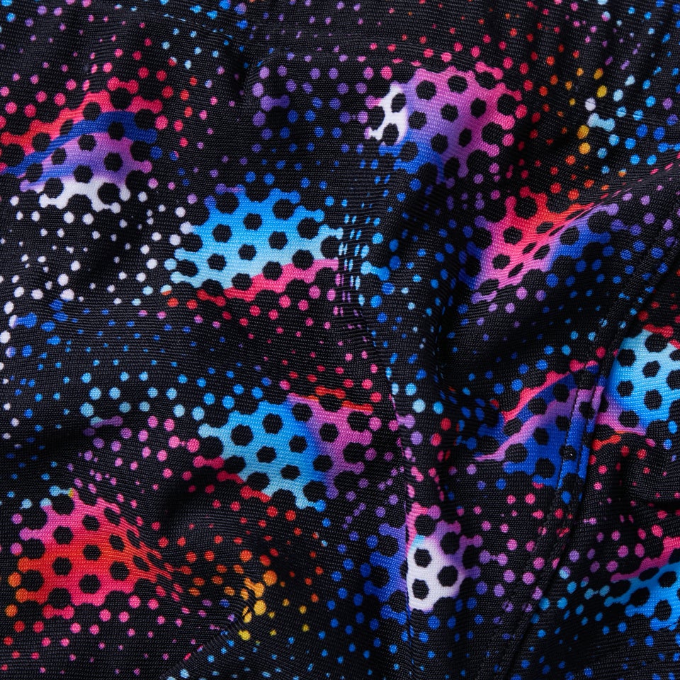 Kaleidoscope V 17 cm Trainings-Badehose Schwarz/Blau für Herren