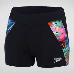Bedruckte Shorts Schwarz/Pink für Damen